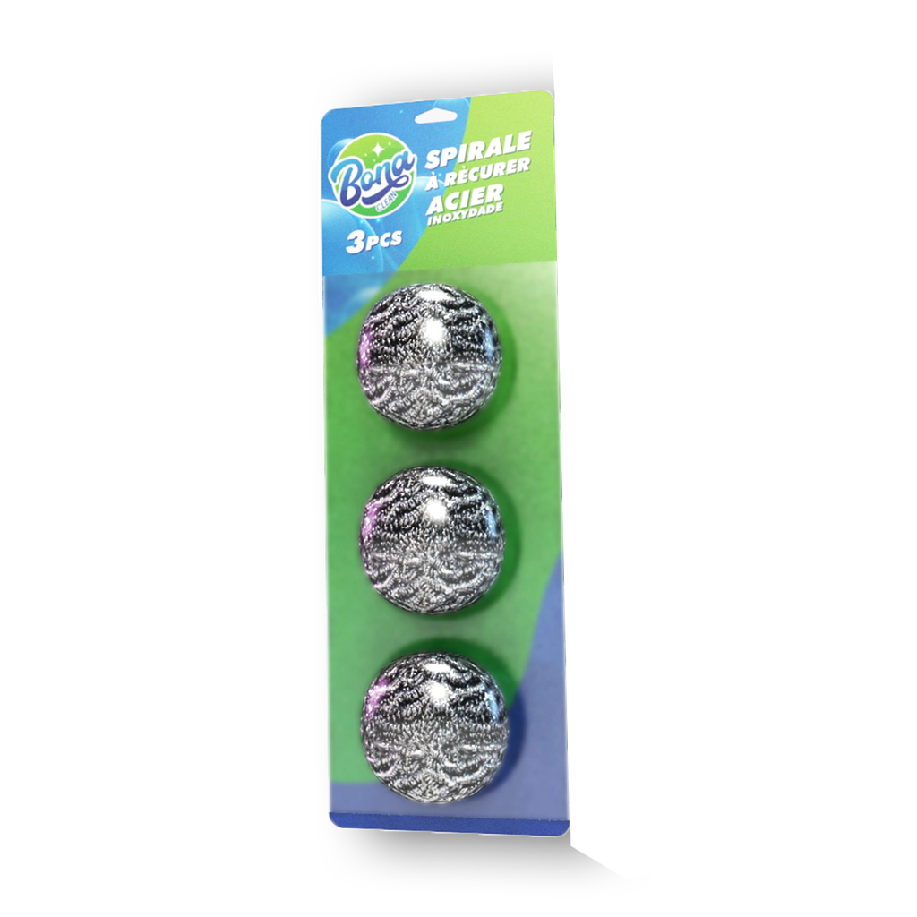 BONA | Stainless Steel Spiral Scourer 3 PCS